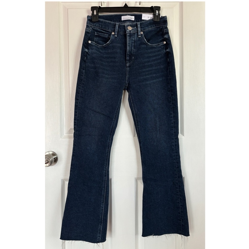 Loft High Waist Flare Crop Jeans